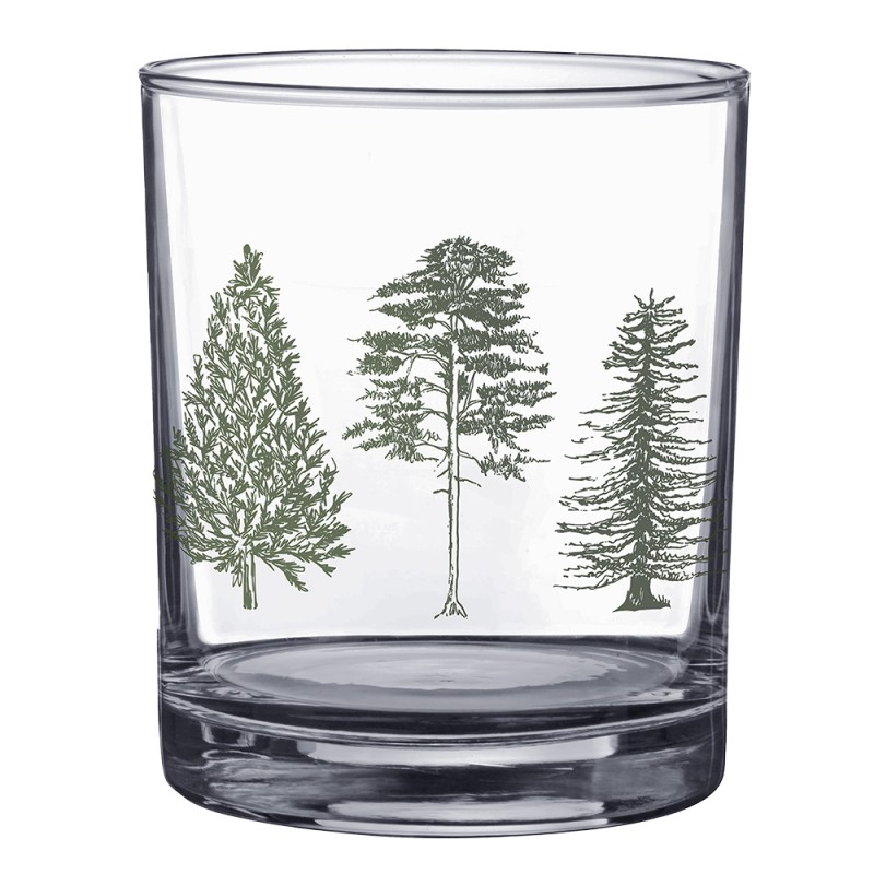 Clayre & Eef Verre d'eau 230 ml Verre Sapins