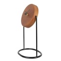 Clayre & Eef Table Clock 28 cm Brown Black Wood Iron