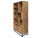 Clayre & Eef Wall Cabinet 100x40x190 cm Brown Black Wood Iron