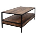 Clayre & Eef Salontafel  110x55x40 cm Bruin Zwart Hout Ijzer