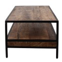 Clayre & Eef Coffee Table 110x55x40 cm Brown Black Wood Iron
