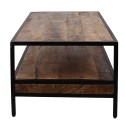 Clayre & Eef Couchtisch 110x55x40 cm Braun Schwarz Holz Eisen