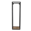 Clayre & Eef Etagère murale 20x20x65 cm Noir Marron Fer Bois