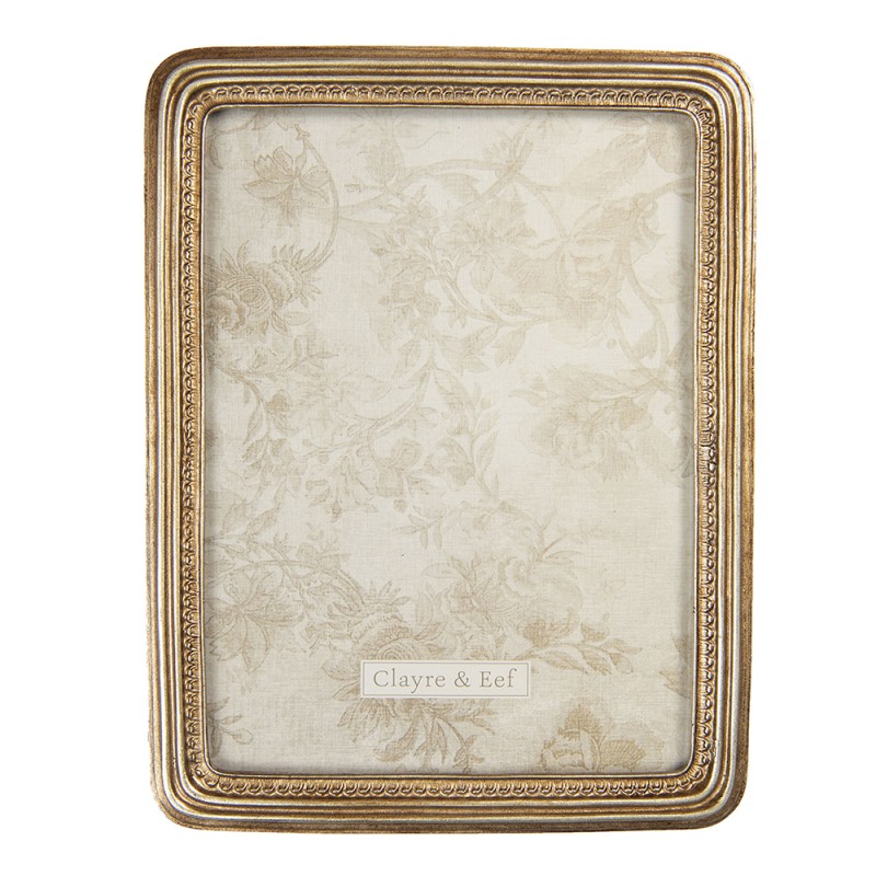 Clayre & Eef Photo Frame 15x20 cm Gold colored Plastic Rectangle