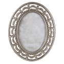 Clayre & Eef Cornice per foto 13x18 cm Color argento Plastica Ovale