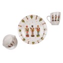 Clayre & Eef Cup and Saucer 200 ml Beige Porcelain Nutcrackers