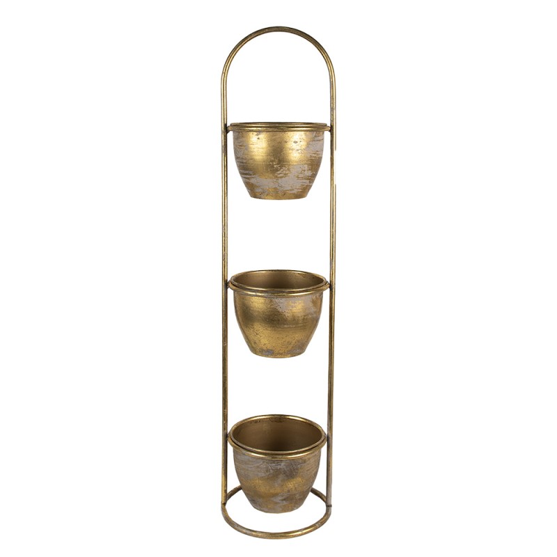 Clayre & Eef Plant Stand  72 cm Gold colored Iron