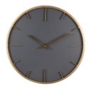 Clayre & Eef Wall Clock Ø 45 cm Grey Wood Iron