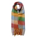 Juleeze Winter Scarf Women 35x210 cm Green Blue Diamond