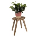 Clayre & Eef Tavolino per piante 30x16x32 cm Marrone Legno  Ovale