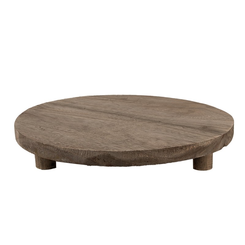 Clayre & Eef Plant Table Ø 33x6 cm Brown Wood