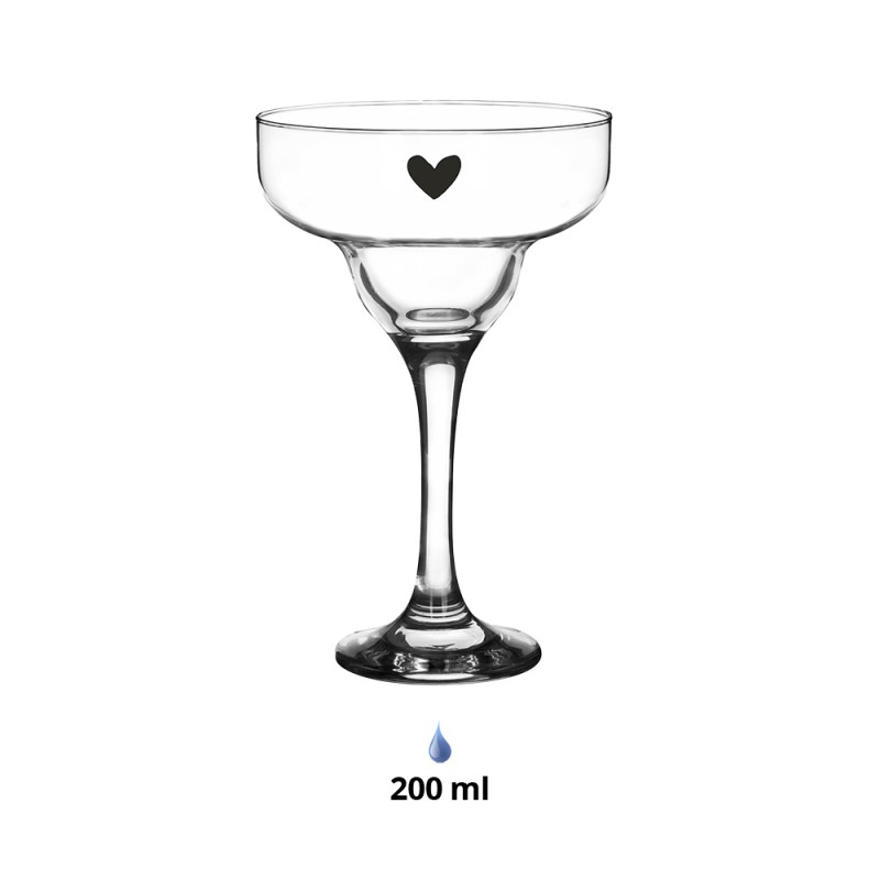 Clayre & Eef Martini-Glas 200 ml Glas Herz