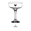 Clayre & Eef Champagne Glass 150 ml Glass Heart
