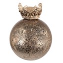 Clayre & Eef Christmas Bauble Ø 8 cm Brown Glass Plastic Crown