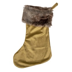 Clayre & Eef Christmas Stocking Christmas Stocking 45 cm Brown Synthetic