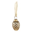 Clayre & Eef Christmas Bauble Ø 4 cm Gold colored Glass