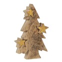 Clayre & Eef Figur Weihnachtsbaum 10x3x16 cm Braun Holz