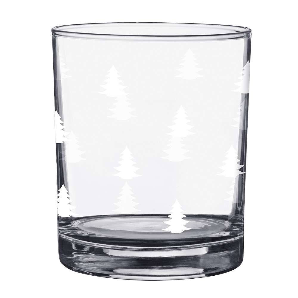 Clayre&Eef Waterglas 230 ml Glas Kerstbomen