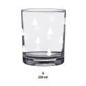 Clayre & Eef Waterglas  230 ml Glas Kerstbomen