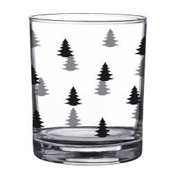 Clayre & Eef Wasserglas 230 ml Glas Weihnachtsbäume