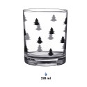 Clayre & Eef Water Glass 230 ml Glass Christmas Trees
