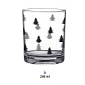 Clayre & Eef Waterglas  230 ml Glas Kerstbomen