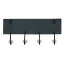 Clayre & Eef Wall Coat Rack 40x5x17 cm Black Red Iron Motor Route 66