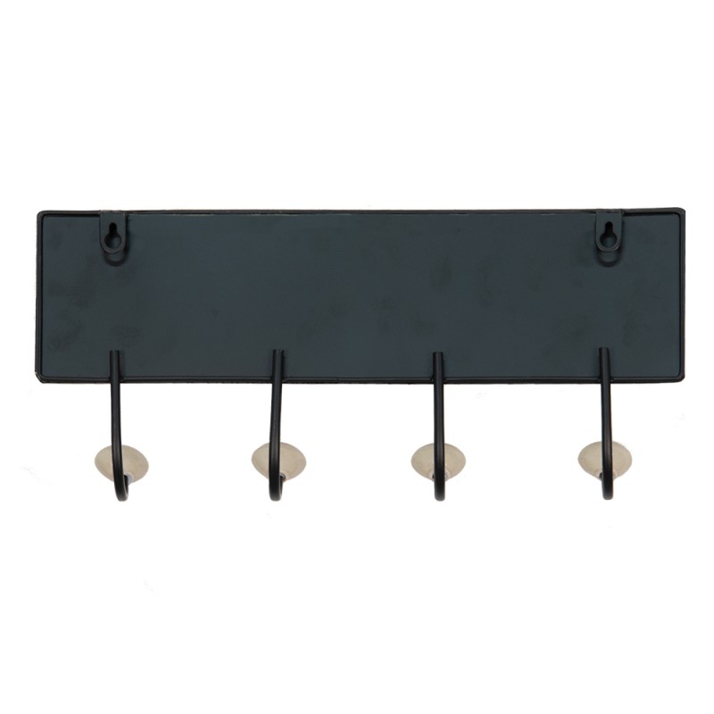 Clayre & Eef Wall Coat Rack 40x5x17 cm Black Red Iron Motor Route 66
