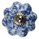 Clayre & Eef Türknauf Ø 4 cm Blau Weiß Keramik