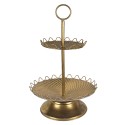 Clayre & Eef 2-Tiered Stand 66 cm Gold colored Iron