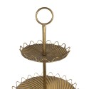 Clayre & Eef 2-Tiered Stand 66 cm Gold colored Iron
