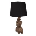 Clayre & Eef Table Lamp Cats Ø 25x43 cm Gold colored Black Plastic