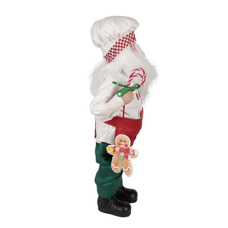 Clayre & Eef Figurine Santa Claus 46 cm Red Textile on Plastic