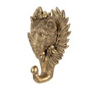 Clayre & Eef Wall Hook 14x5x17 cm Gold colored Plastic Panther