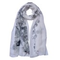 Juleeze Printed Scarf 50x160 cm White