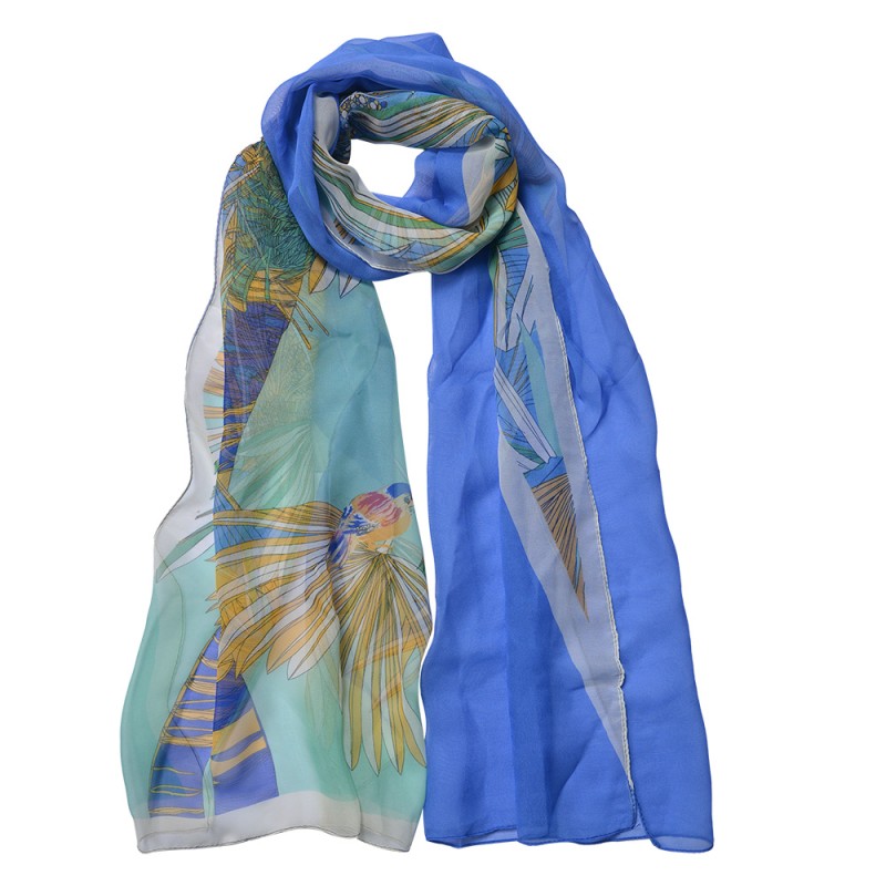 Juleeze Printed Scarf 50x160 cm Blue