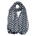 Juleeze Printed Scarf 50x160 cm Black White Diamond