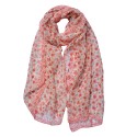 Juleeze Printed Scarf 50x160 cm Red Pink Flowers