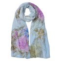 Juleeze Printed Scarf 50x160 cm White Pink