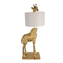 Clayre & Eef Tischlampe Giraffe 39x30x85 cm  Goldfarbig Kunststoff