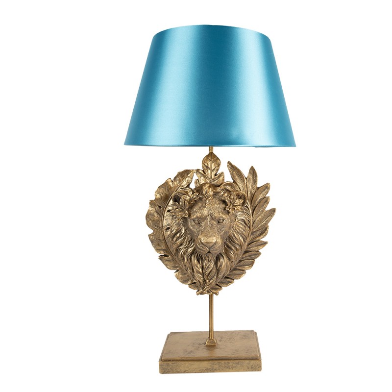 Clayre & Eef Table Lamp Ø 35x66 cm  Gold colored Plastic Lion