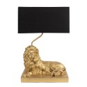Clayre & Eef Table Lamp Lion 32x22x44 cm  Gold colored Black Plastic