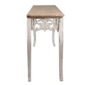 Clayre & Eef Sidetable  111x40x77 cm Wit Bruin Hout