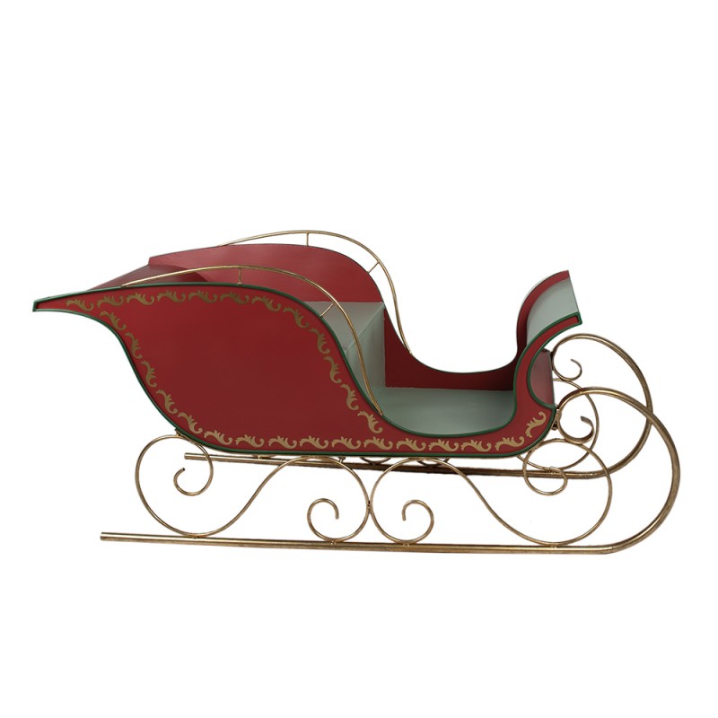 Clayre & Eef Christmas Decoration Sled 173x69x81 cm Red Metal Christmas