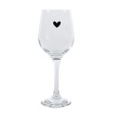 Clayre & Eef Wine Glass Heart 300 ml Transparent Glass