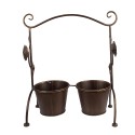 Clayre & Eef Pot de fleurs 40x20x47 cm Marron Fer