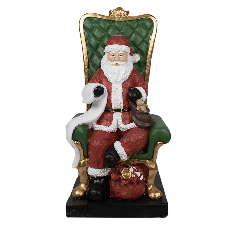 Clayre & Eef Figurine Père Noël 50x50x106 cm Rouge Polyrésine