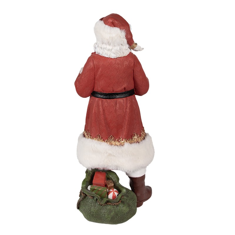 Clayre & Eef Figurine Santa Claus 21x18x45 cm Red Polyresin