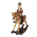 Clayre & Eef Statuetta Cavallo a dondolo 22x9x29 cm Marrone Plastica