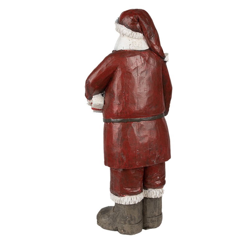 Clayre & Eef Figurine Père Noël 18x14x46 cm Rouge Polyrésine